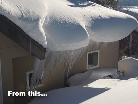 PRO roof ice melt system prevents ice dams and icicles