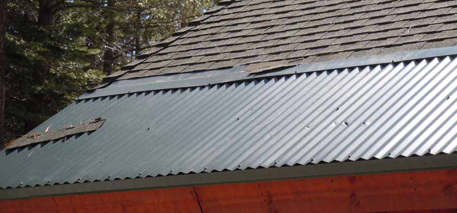 Metal Edging on shingle roofing can cause damage to shingles