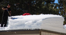 Shoveling snow off roofs to prevent ice dams is hard, dangerous work